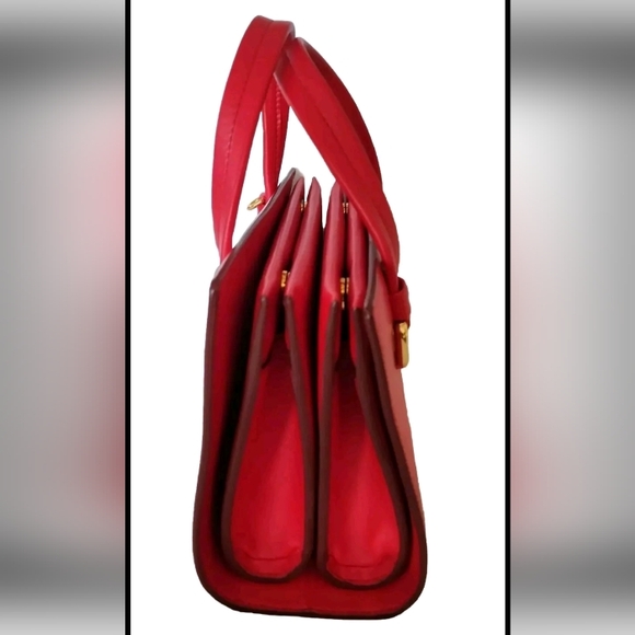 DOLCE & GABBANA RED LEATHER MINI TOTE WITH MIRROR - Picture 4 of 15